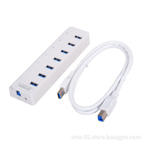 New Design High-speed 7-port USB 3.0 Hub with CE and RoHS Marks, Plug-and-play Function